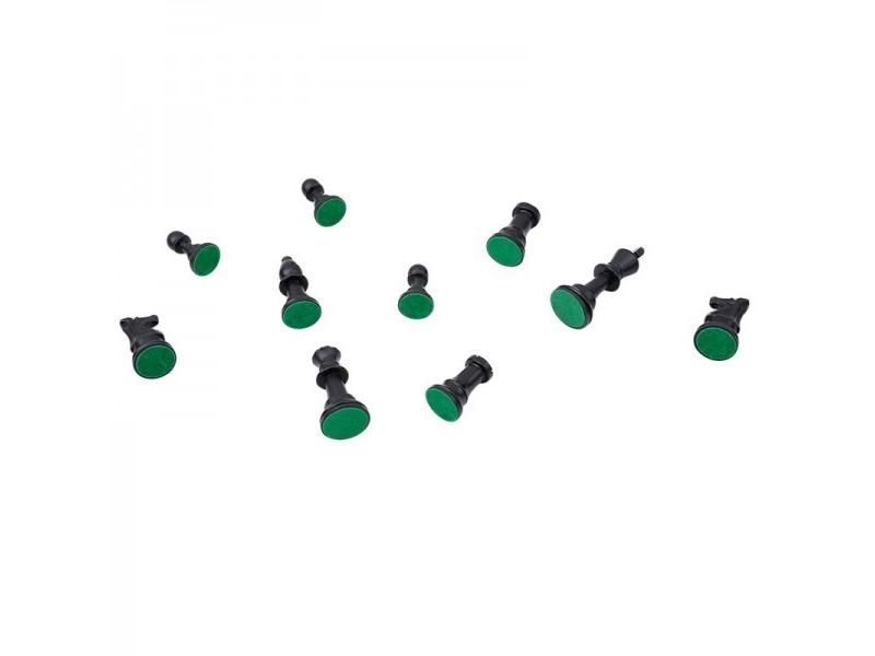 32pcs Plastic Chess Pieces Complete Chessmen International Word Chess Set Black Carousel 4