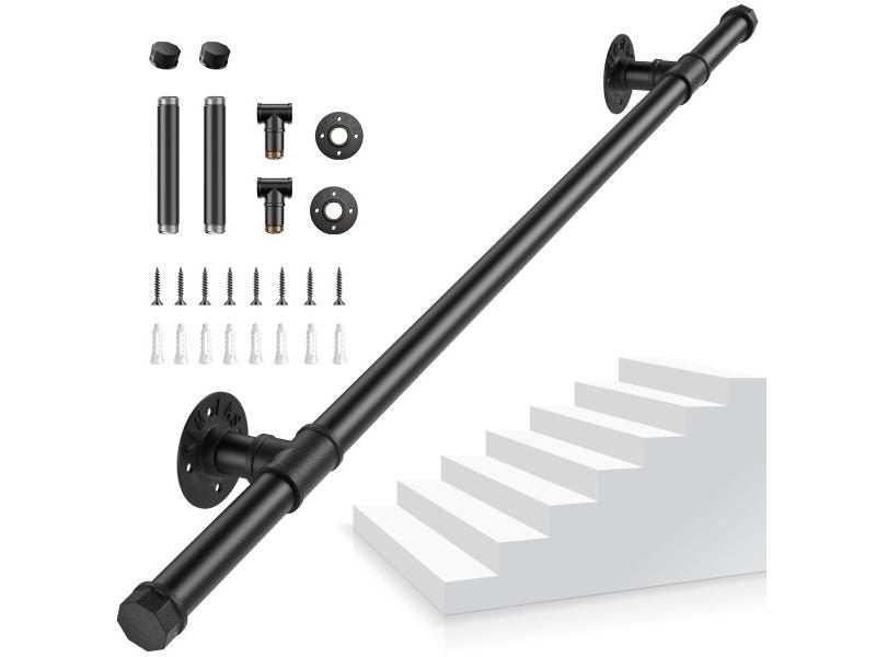 1-9M Secure Pipe Stair Handrails Staircase Indoor Outdoor Wall Balustrade Carousel 1