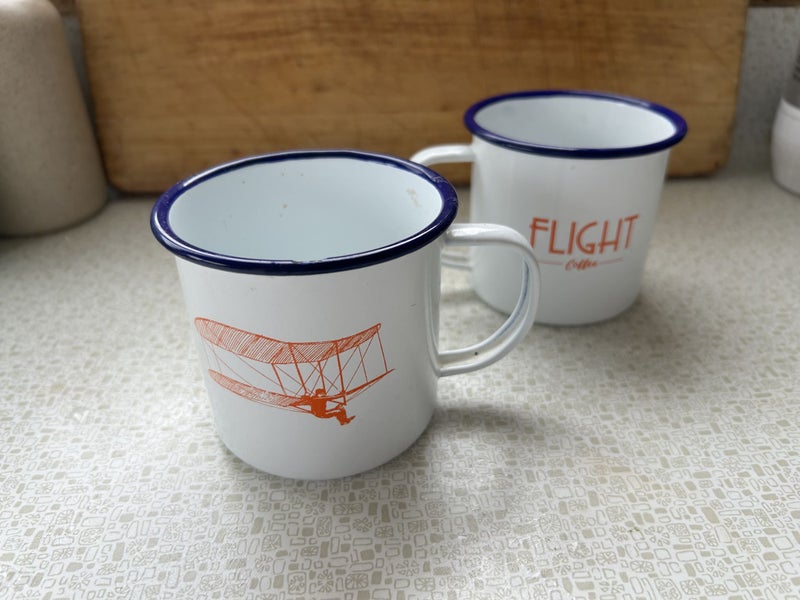 Flight Coffee enamel mugs (original branding) Carousel 2