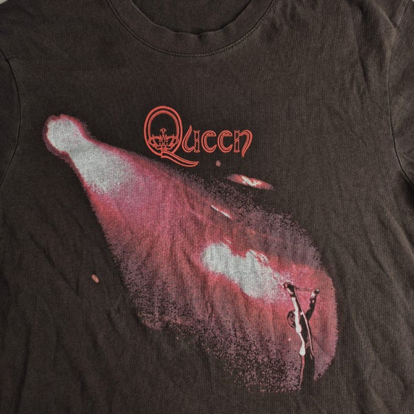Queen Graphic T-Shirt Top Mens Large Freddie Mercury Rock UK Music Charcoal Carousel 2