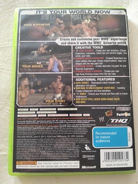 WWE SMACKDOWN VS RAW 2010 Xbox 360 game Carousel 2