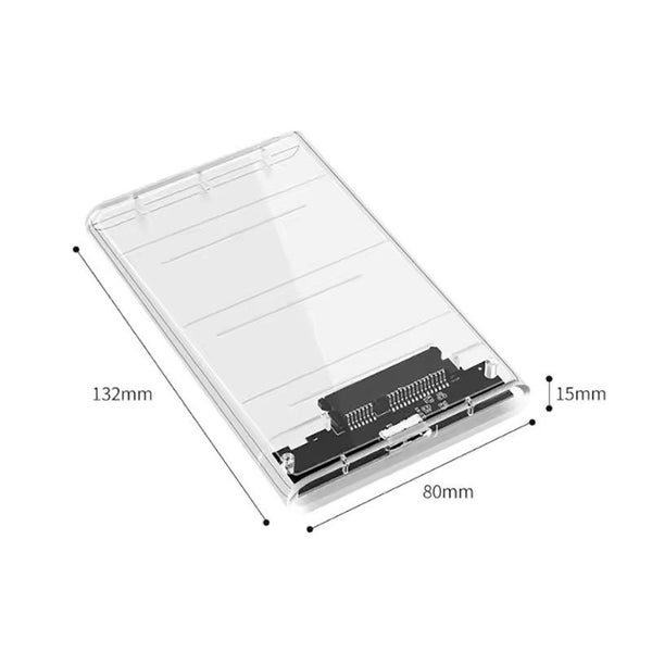 2.5" USB 3.0 Transparent Storage Case Type-C SATA Enclosure Carousel 2