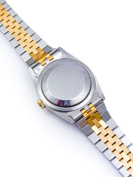 Rolex Oyster Perpetual Datejust 18ct Gold & Steel Diamond Mens Wristwatch 16233 Carousel 9