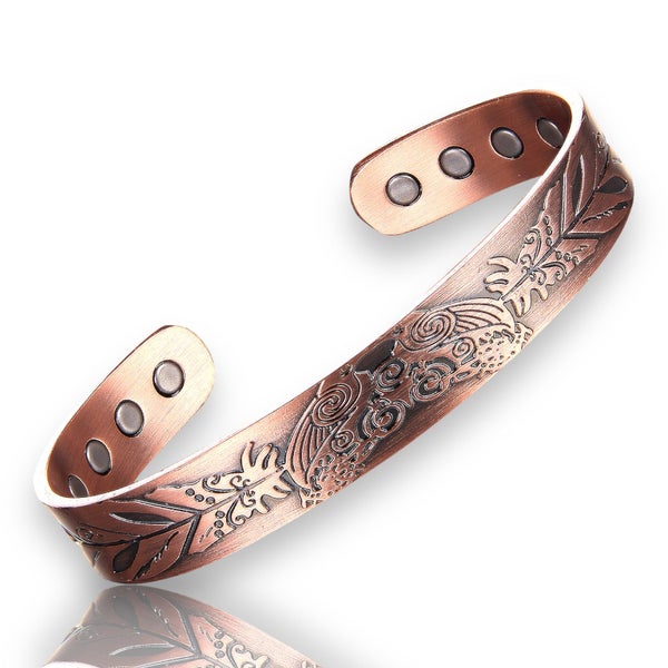 Copper band 100% solid Copper bracelet 8 Magnets Huia Bird Carousel 2
