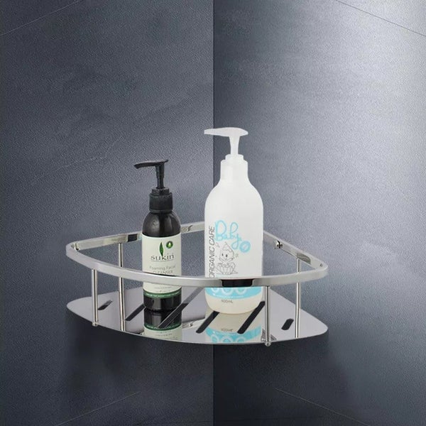 Bathroom Chrome Stainless Steel Shower Caddy Shelf Carousel 1