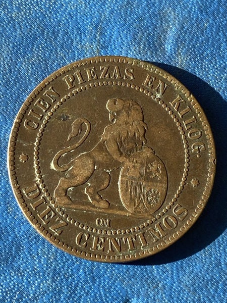 Spain 10 Centimos 1870 Carousel 2