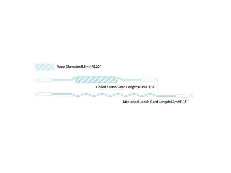 Coiled Leash Coiled Paddle Board Leash Thick Wrist Strap Stand-up Hand Rope Carousel 2