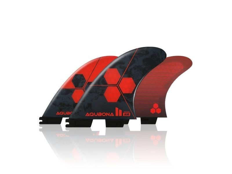 AQUBONA Surfboard Fins Honeycomb Fiberglass Performance Twin Thruster (3 Fins) Carousel 1