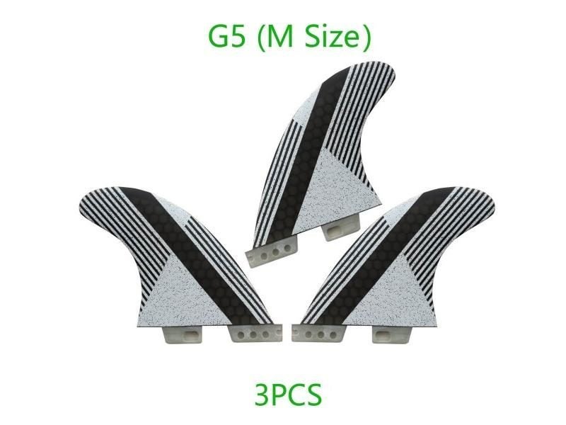 Fiberglass Surfboard Fins F II Epoxy Resion Honeycomb 3pcs Medium 2 Thruster Carousel 1