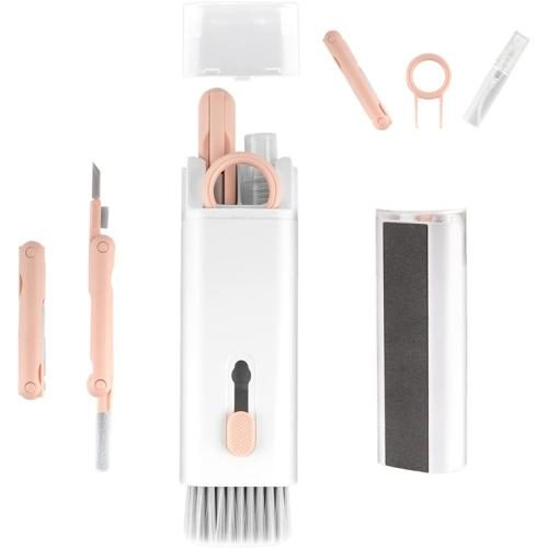 7-in-1 Q6E Multifunctional Cleaner Kit (Pink), For Airpods 3/2/1/Pro, Samsung Carousel 1