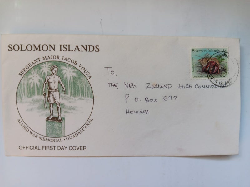 SOLOMON ISLANDS VOUZA FDC TO NZ HIGH COMMISSION HONIARA Carousel 1
