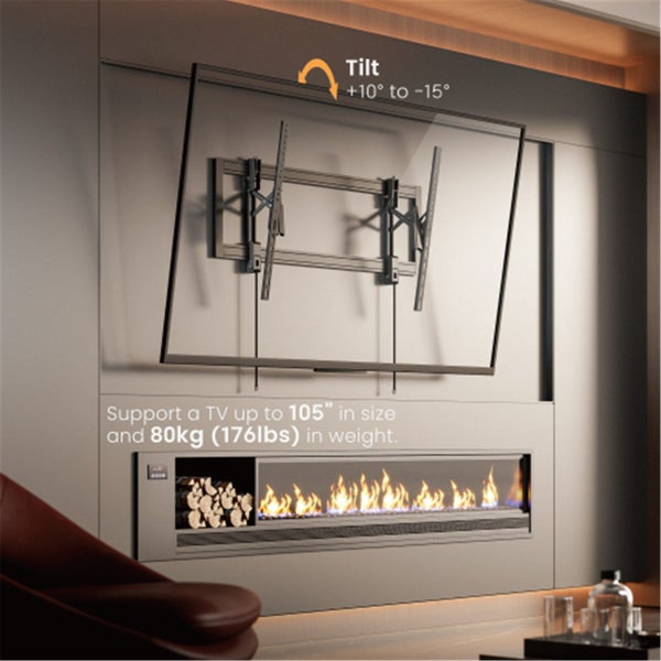 Brateck LP80-610T 55 -105" Tilt Heavy-Duty TVWall Mount Bracket with Carousel 2