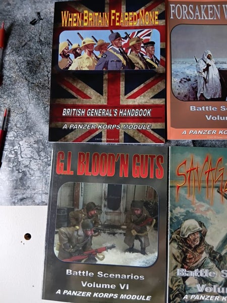 Panzer korps ww2 divisional rules book and 10 scenario books Carousel 2