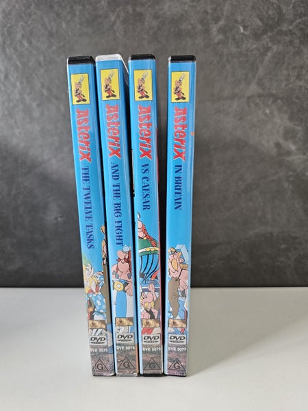 Four Asterix DVD's in VGC. Asterix & The Big Fight, Asterix in Britain.... Carousel 2