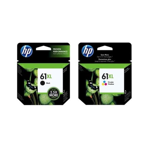 HP 61XL Black + Tri-Colour Ink Value Pack for HP DeskJet 1000 / 1050 / 2000 / Carousel 1