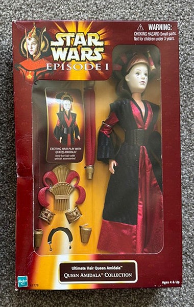 1998 Star Wars Episode I Hasbro Queen Amidala Doll Ultimate Hair Queen_Boxed Carousel 1