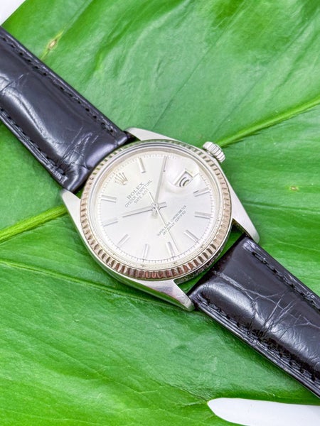 Rolex 1972 Oyster Perpetual Datejust Stainless Steel Mens Wristwatch Ref 1601/4 Carousel 1