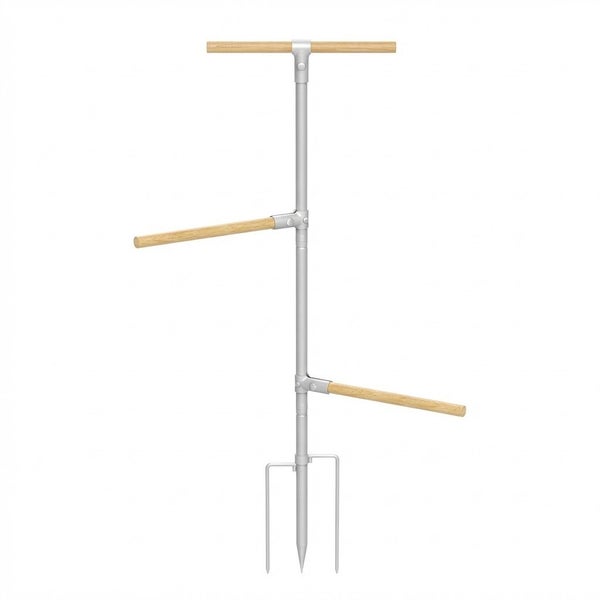 120cm Tall Chicken Perch Stand - Reinforced Metal Eucalyptus Wood Perch Carousel 1