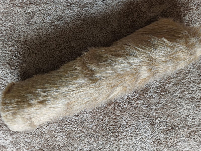 Faux fur - teddy bear/ soft toy making material /2 tone caramel/cream F Carousel 1