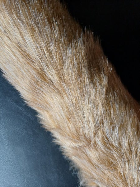 Faux fur - teddy bear/ soft toy making material /2 tone caramel/cream F Carousel 3