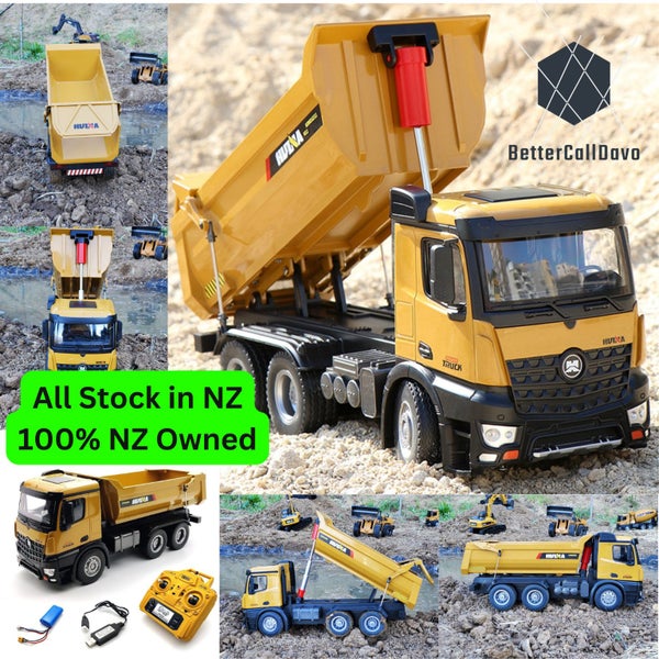 HUINA 1582 Full Metal Dump Truck Model Car 1:14 Remote Control RC (Hui Na) Carousel 1