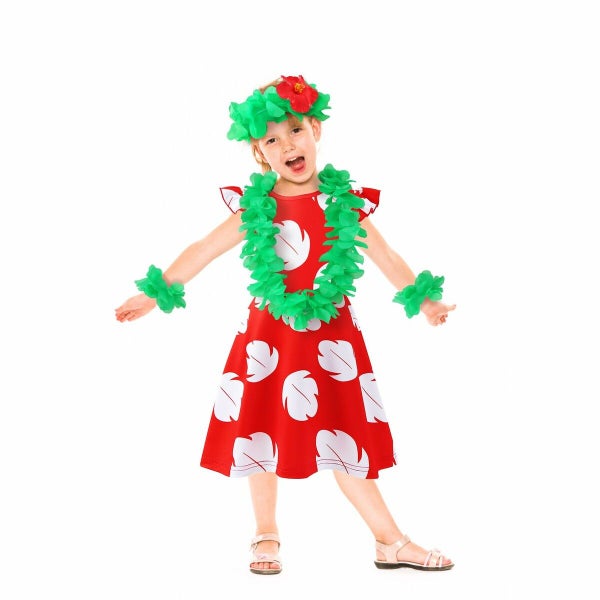 Hawaiian Little Girls Costume Dress Carousel 1