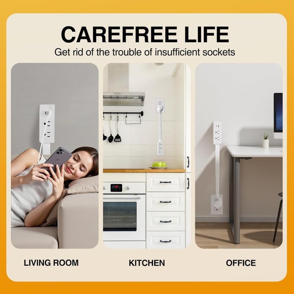 Electrical Outlet Extender, Extendable and Rotating Outlet Carousel 5