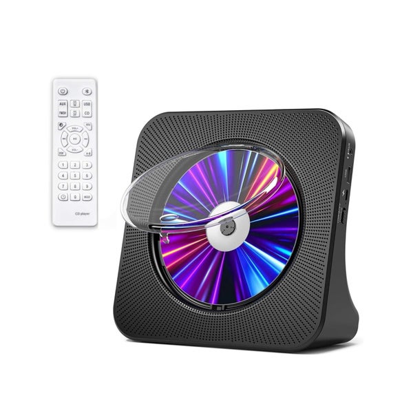 Tooleroo USB Rechargeable Desktop CD Player Speaker - Bluetooth Portable Black Carousel 1