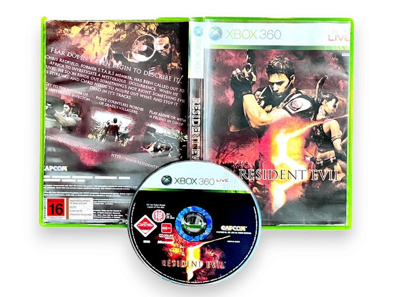 Resident Evil 5 (Xbox 360) CASE + DISC + COPIED COVER Carousel 1