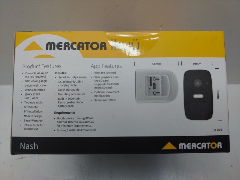 MERCATOR ikuu Rechargeable 3MP Security Camera !NEW! Carousel 2