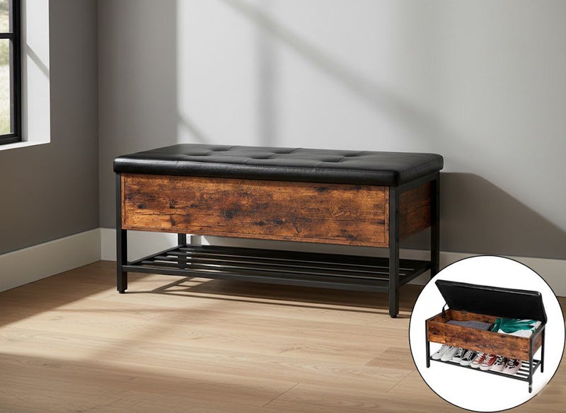 Shoe Bench Seat Ottoman Bench Seat Shoe Rack 98CM (was $159) Carousel 2