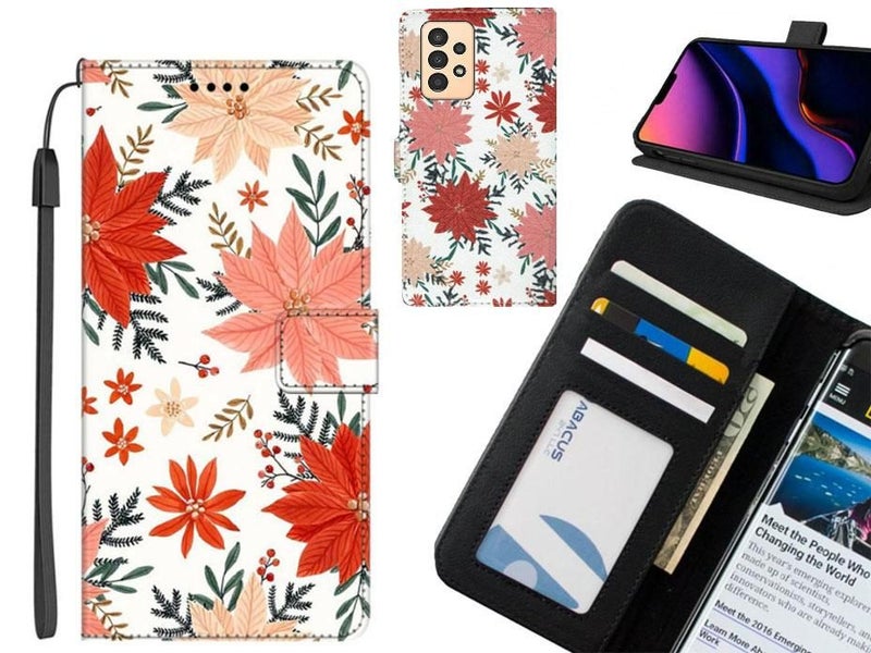 Samsung Galaxy A13 case leather wallet case printed ID Carousel 1