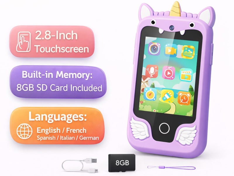 Kids Toy Phone with 8 Fun Learning Functions, Gift! Carousel 1