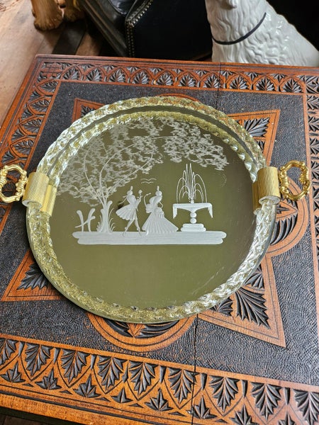 VINTAGE MURANO/VENETIAN GLASS MIRROR TRAY Carousel 1