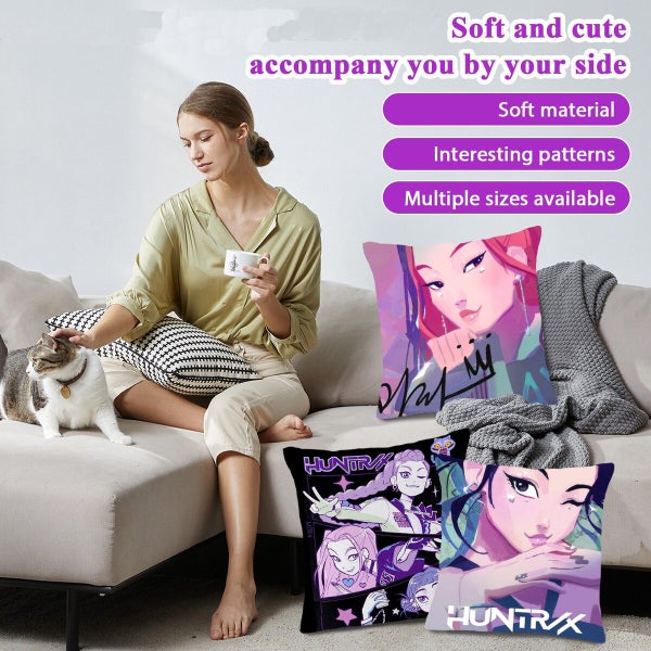 18x18Inch Demon Pillow Case Kpop Theme Throw Pillow Cover Carousel 8