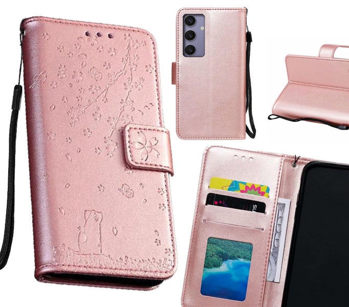 Samsung Galaxy S24 FE Case Embossed Wallet Leather Case Carousel 1