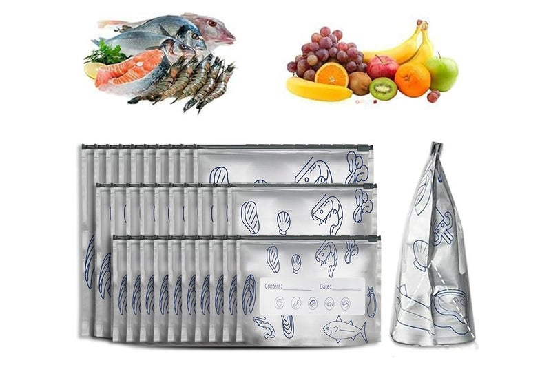 30 Pack Reusable Aluminum Foil Freezer Bags Carousel 2