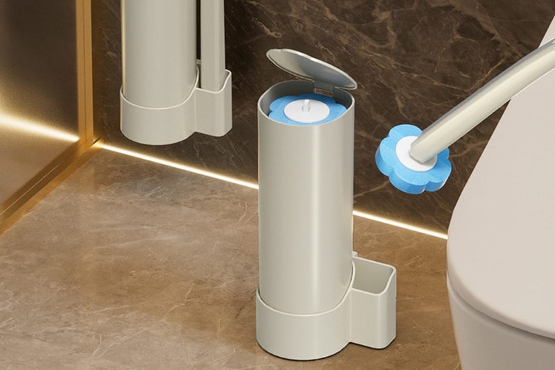 Toilet Bowl Brush and Holder Set Toilet Cleaning System with 24 Refill Heads Carousel 2