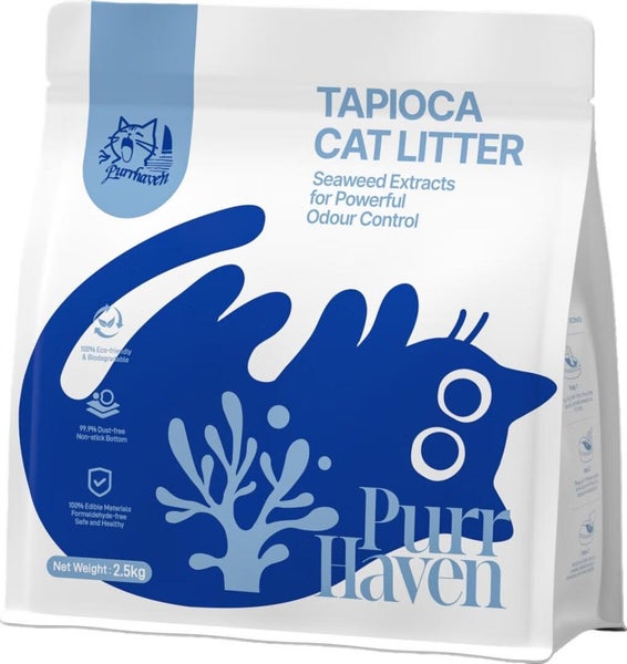 Purr Haven Capioca Cat Litter | 1 Carton 6 Packs Per 2.5Kg Carousel 1