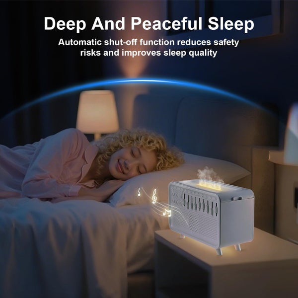 3 in 1 White Noise Humidifier Night Light USB Sleep Aid 8 Sounds Timer Carousel 6