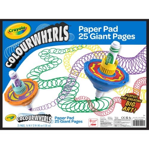 Crayola Colourwhirls Paper Pad 40cm x 30cm 25 Pages Carousel 1