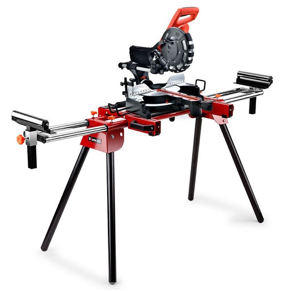 Baumr Ag Baumr-Ag 254Mm Sliding Compound Dual Mitre Drop Saw And Stand Combo Carousel 1