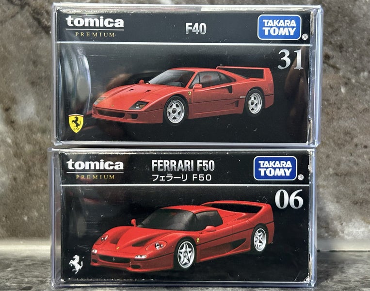 $1 Reserve 2 CUSTOM Ferrari F40/ F50 Tomica Premium #75/76 Carousel 11