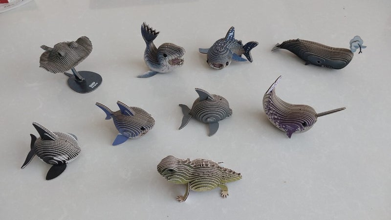 Eugy cardboard models completed Carousel 1