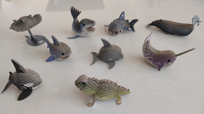 Eugy cardboard models completed Carousel 2