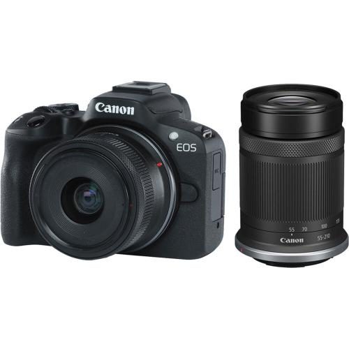 Canon EOS R50 Mirrorless Camera with 18-45mm & 55-210mm Lenses 24.2MP APS-C Carousel 1