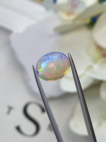 $1RES ~ $2880 Retail * Premium 5.26ct Natural Opal - Intense Neon Flash Pattern Carousel 9