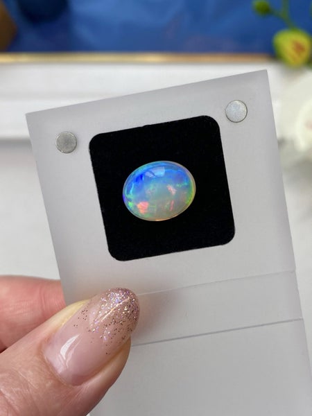 $1RES ~ $2880 Retail * Premium 5.26ct Natural Opal - Intense Neon Flash Pattern Carousel 2