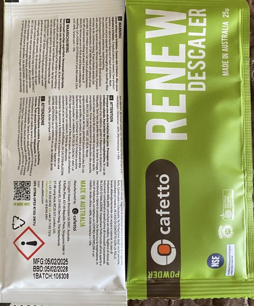 25% OFF Combo Cafetto Renew DESCALER 4X25 g pks Tevo 8tabs 6 Water Resin filters Carousel 3