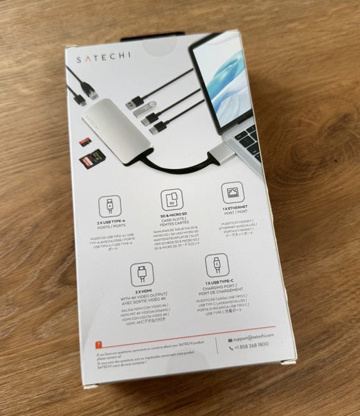 SATECHI USB-C Dual 4K HDMI Multimedia Adapter Silver Carousel 2